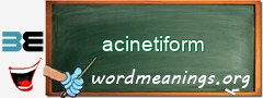 WordMeaning blackboard for acinetiform